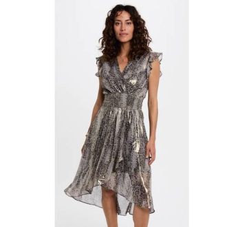 Morgan midi jurk zilver