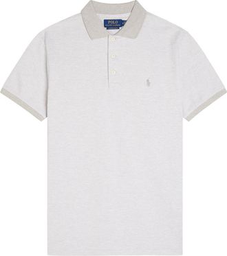 Polo Ralph Lauren Logo-embroidered Houndstooth Cotton Polo Shirt - Grey - Xxl