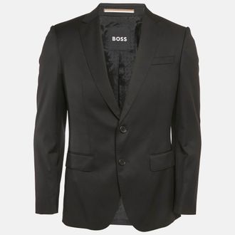 HUGO BOSS Boss By Hugo Boss Black Gabardine Single Breasted Blazer