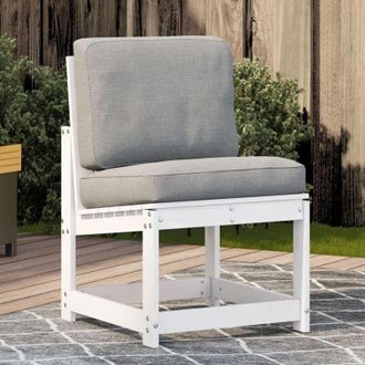 vidaXL Vidaxl - Silla De Jard&iacute;n Madera Maciza De Pino Blanco 50,5x55x77 Cm