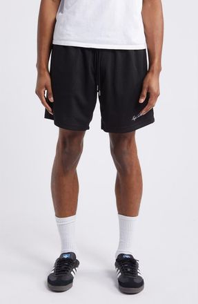 PacSun Aaron Drawstring Mesh Shorts in Black at Nordstrom, Size X-Large