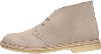 Clarks Desert Boot Heren Stijlvolle Su&egrave;de Schoenen - Heren - Veterlaarzen - Beige - 42 EU - Su&egrave;de - Schoenen
