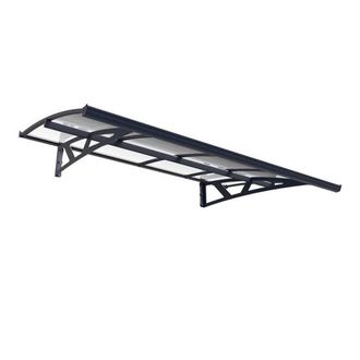 Palram Patio Cover Amsterdam Door Awning Canopy 2230 Clear - L223.5 cm - Grey
