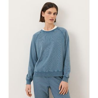 Pact Organic Cotton Weekends Relaxed Raglan Sweatshirt in Washed Wedgewood Blue at Nordstrom, Size Xx-Large