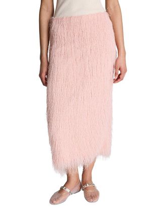 Kenneth Cole Pull-On Center Back Slit Midi Skirt