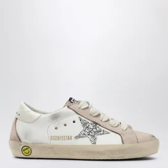 Golden Goose Sneakers Super-Star bianca/rosa/argento