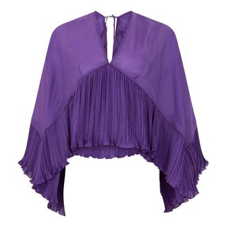 Alberta Ferretti Bolero with wide sleeves - female - Alberta Ferretti - Blouses - Purple - L - Blouses & Shirts