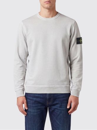 Stone Island Felpa a girocollo in cotone con logo Stone Island