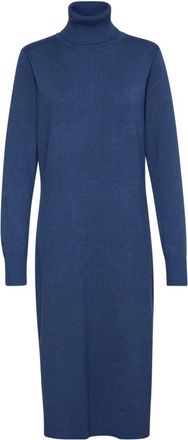 Saint Tropez Rolnek Lange Jurk Titan Melange - Dames - Kleedjes - Blauw - XS - Kleedjes