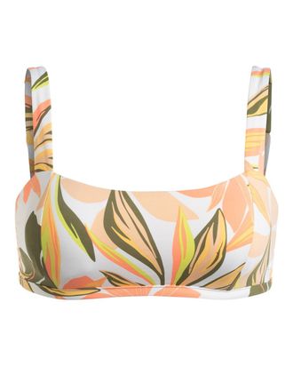 Roxy B&uuml;gel-Bikini-Top ROXY Printed Beach Classics, Damen, Gr. XS, Cup B, weiss (hellwei&szlig; subtly salty flat), Obermaterial: 87% Nylon, 13% Elasthan;, Bikini