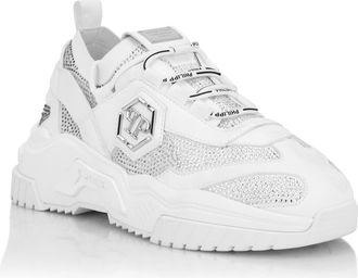 Philipp Plein Low-Top Sneakers Predator Strass Unisex in White/white at Nordstrom, Size 37