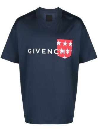Givenchy logo-print cotton T-shirt - Blue