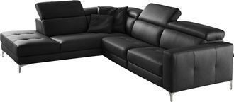 Egoitaliano Ecksofa »Matt, hoher Sitzkomfort und aufwendige Detailverarbeitung, L-Form« mit Ottomane, inkl. verstellbarer Kopfteile zum Relaxen