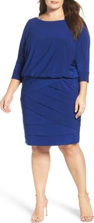 Adrianna Papell Tiered Blouson Dress in Night at Nordstrom Rack, Size 18W