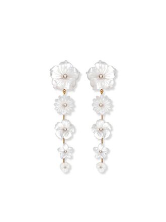 Jennifer Behr Hyacint oorbellen - Wit