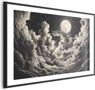 OEM Poster - La Luna E Le Stelle Cantano Tra Le Grandi Nuvole