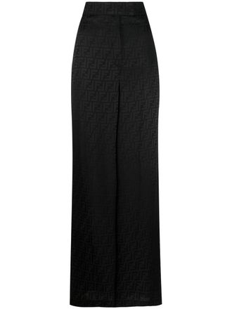 Fendi Pantaloni con stampa - Nero