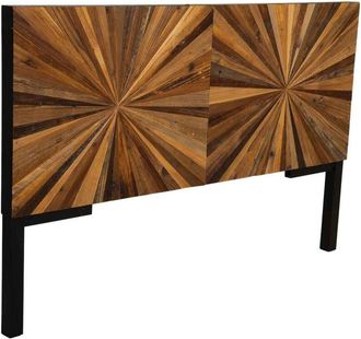 Wanderlust Deco Cabecero De Madera Recuperada Marr&oacute;n 160x7x100h Cm