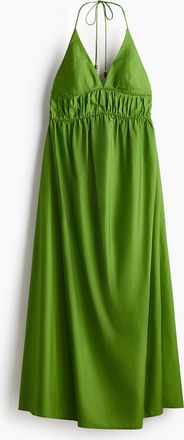 H&M Neckholder-Kleid aus Popeline - Green
