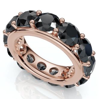 Pompeii3 13Ct Black Diamond Eternity Ring 10k Gold Lab Grown