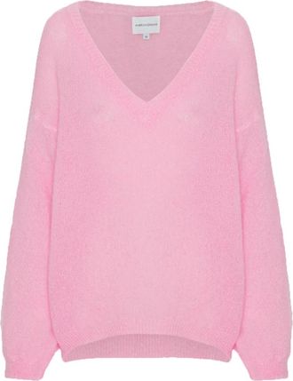 Americandreams Americandreams - Silja Back Letters Pullover - Dames - Truien - Roze - Maat: L Wol