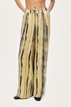 Nocturne Striped Wide-Leg Pants in Multi-Colored at Nordstrom, Size X-Large Eu