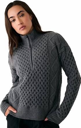 Lole Camila 1/2 Zip Sweater In Medium Grey Heather