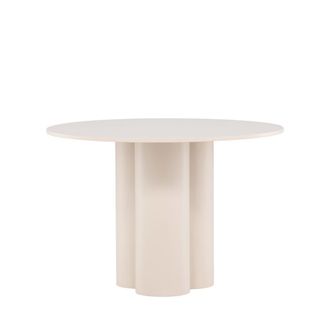 Meubles et Design Mesa de comedor redonda de madera para 4 personas - Beige