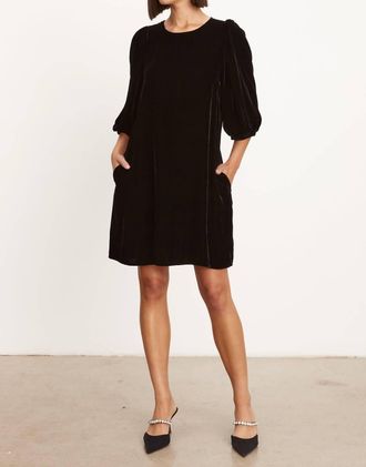 Velvet Ss Becky Velvet Dress In Black