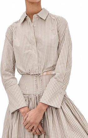 Alexis Mazi Top In Tan White