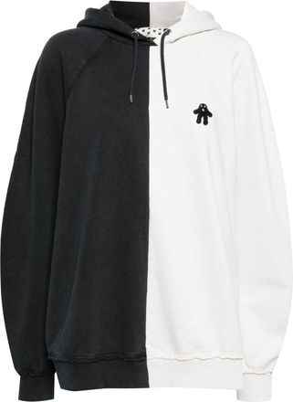 Avavav colour-block cotton hoodie - women - Cotton - M - Black