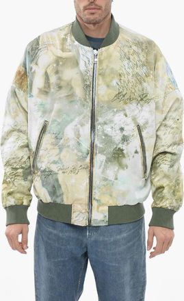 Balmain Reversible Bomber with Sky Multicolor Print Balmain