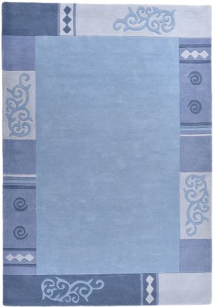 THEKO Wollteppich »Ambadi« rechteckig 14 mm Höhe reine Schurwolle, handgetuftet, mit Bordüre, modern