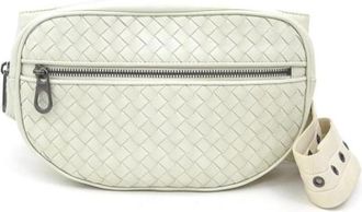 Bottega Veneta Pre-owned Fabric crossbody-bags - Heren - Vintage Heuptassen - Beige - ONE Size - Vintage