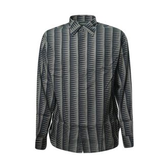 Emporio Armani Comfort-fit All-over Print Lyocell-blend Overhemd - Heren - Casual Overhemden - Veelkleurig - S - Overhemden