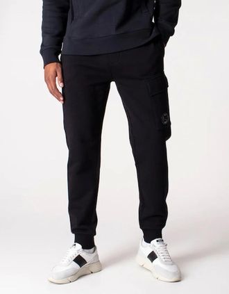 C.P. Company Mens Lens Pocket Fleece Sweat Jogger - Black - Size: Regular/40