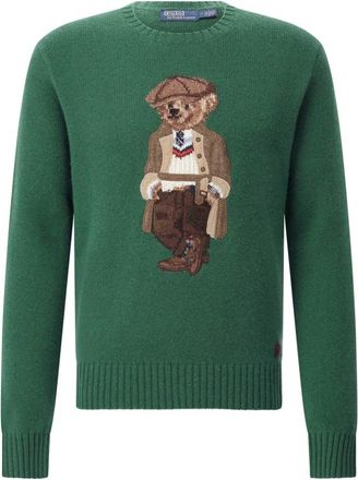 Polo Ralph Lauren Truien & Vesten, Heren, Groen, L, Wol, Ronde hals knitwear