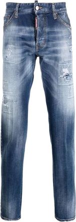 Dsquared2 Stoere Slim-Fit Jeans - Heren - Slim Fit Jeans - Blauw - XS - Katoen - Jeans
