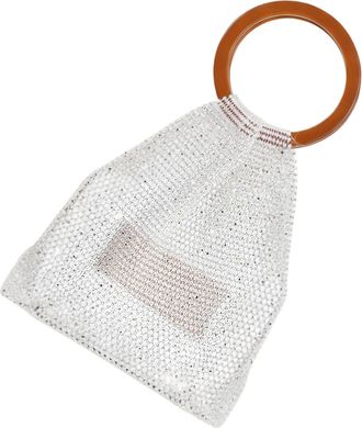 Generic Woven Bag, Crystal Sparkling Purse, Women Tote with Handle for Family Girlfriend Home Travel Indoor Outdoor Commute Daily Stylish Lightweight Portable