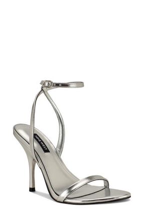 Nine West Villo Ankle Strap Sandal in Silver at Nordstrom, Size 8.5