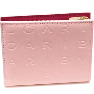 Bulgari Tweedehands leren portemonnees - Dames - Vintage Accessoires - Roze - ONE Size - Leer - Vintage