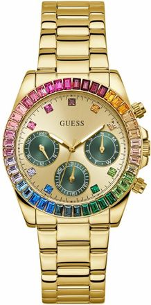 Guess Halo Rainbow Watch - Dames - Horloges - Geel - ONE Size - Accessoires