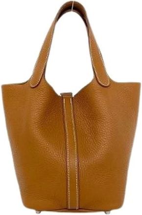 Herm&egrave;s Borsa a mano Pre-owned Picotin Lock PM in pelle - - Pre-owned - Donna - Marrone - ONE SIZE
