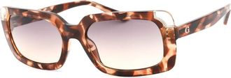 Guess Bruine Plastic Zonnebril - Dames - Zonnebrillen - Bruin - ONE Size - Accessoires