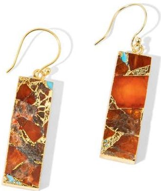 Saachi Rectangle Gemstone Drop Earrings in Multi at Nordstrom Rack
