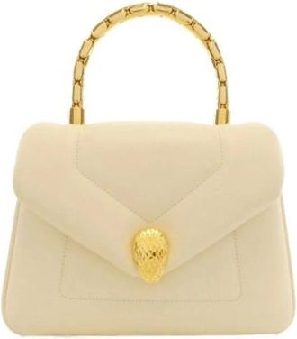 Bulgari Pre-owned Handbags, female, Beige, Size: ONE SIZE Pre-owned Serpenti Reverse Calf Bag