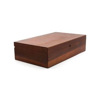 Bredemeijer Estuche de té de madera de acacia con 6 cajas de té y cuchara Marrón