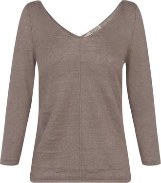 Cortana Tops - Dames - V-hals truien - Bruin - XS - Truien & Vesten