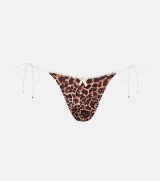 Bananhot Flora leopard-print bikini bottoms