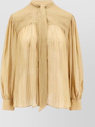 Chlo&eacute; silk long-sleeve blouse